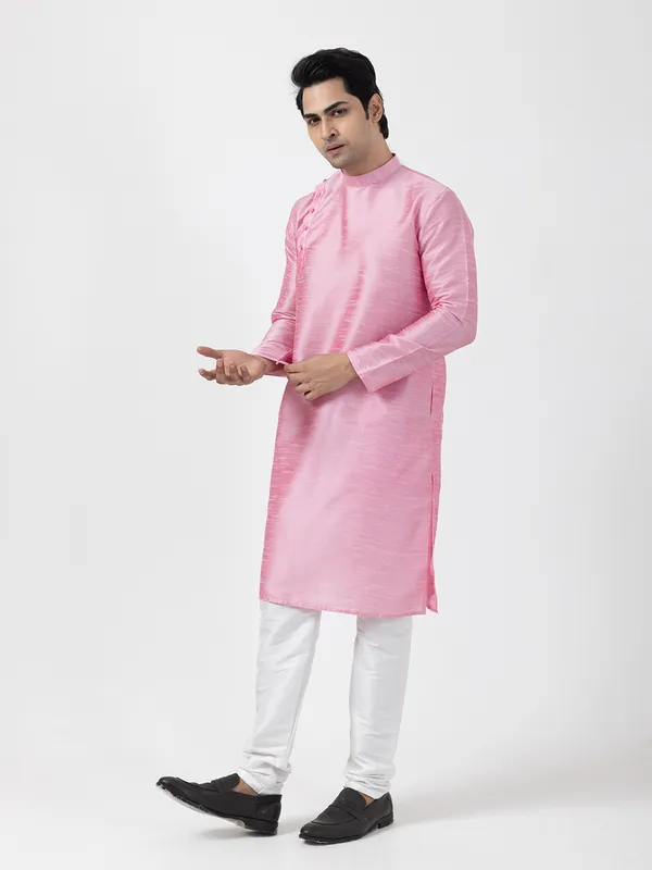 Men_Silk_Pink_Kurta