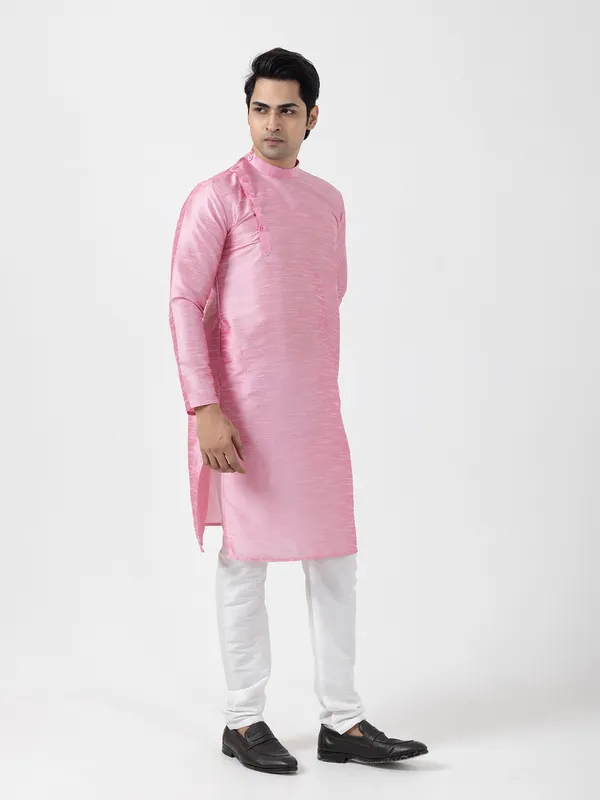 Men_Silk_Pink_Kurta