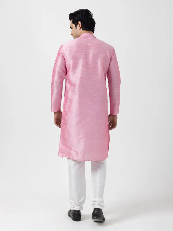 Men_Silk_Pink_Kurta