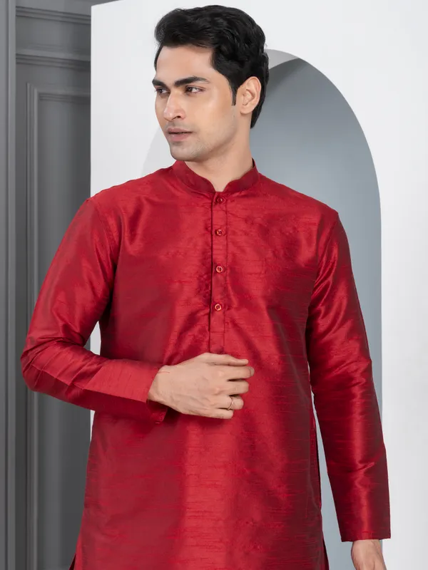 Men_Maroon_Kurta