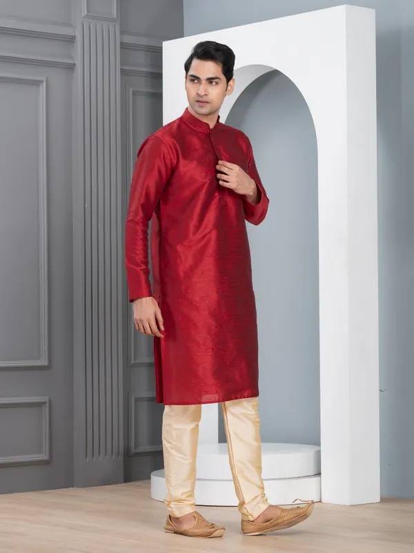 Men_Maroon_Kurta