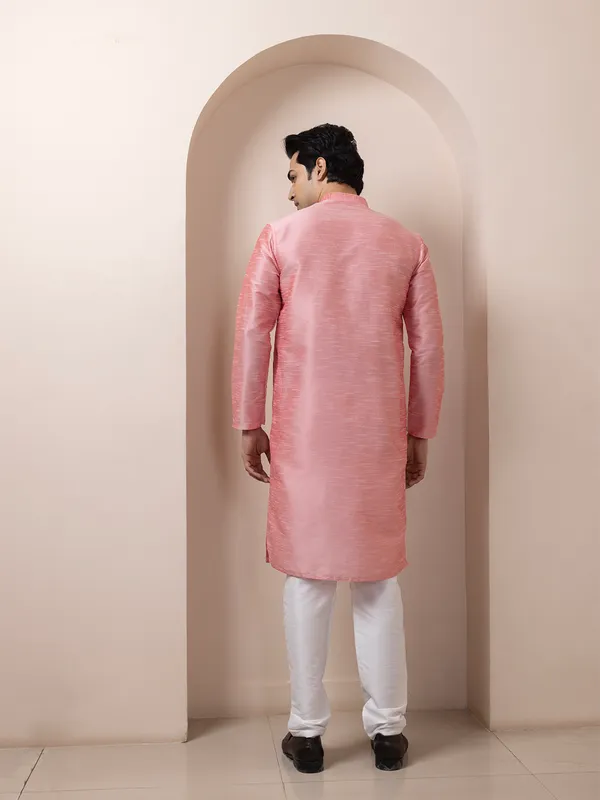 Men_Silk_Pink_Kurta