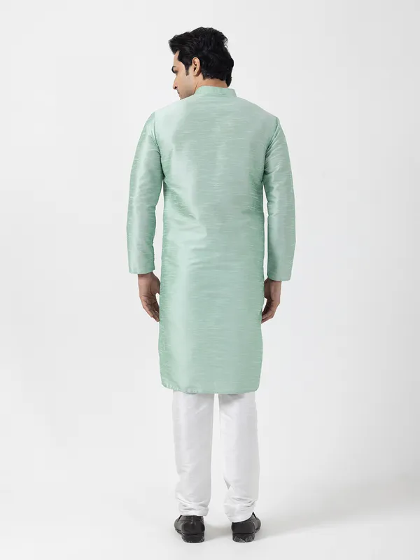Men_Silk_Green_Kurta