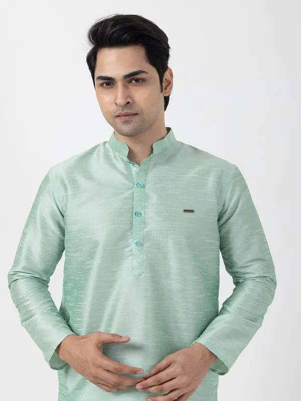Men_Silk_Green_Kurta