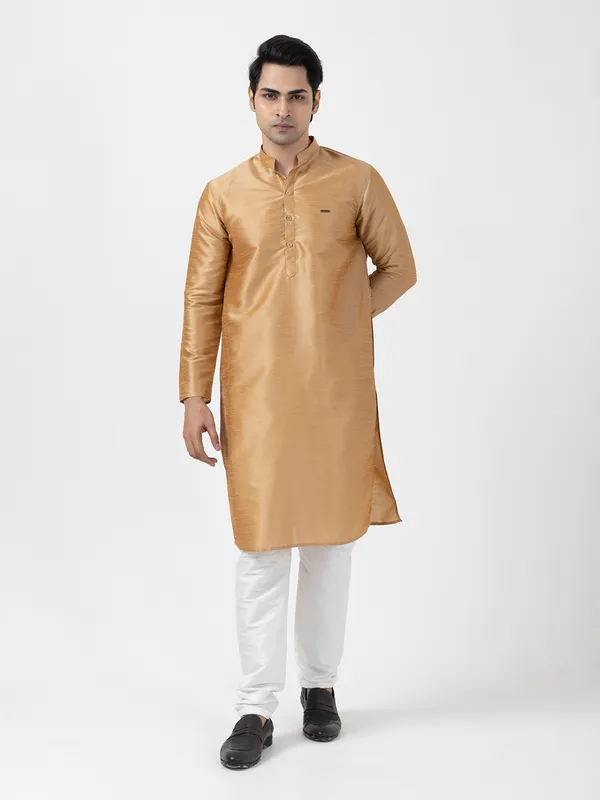 Men_Silk_Brown_Kurta