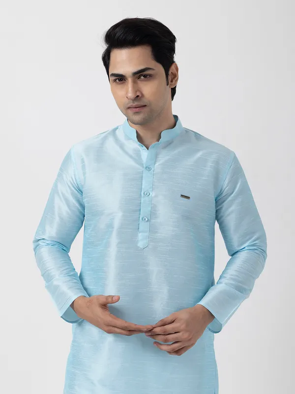 Men_Silk_Sea-Green_Kurta