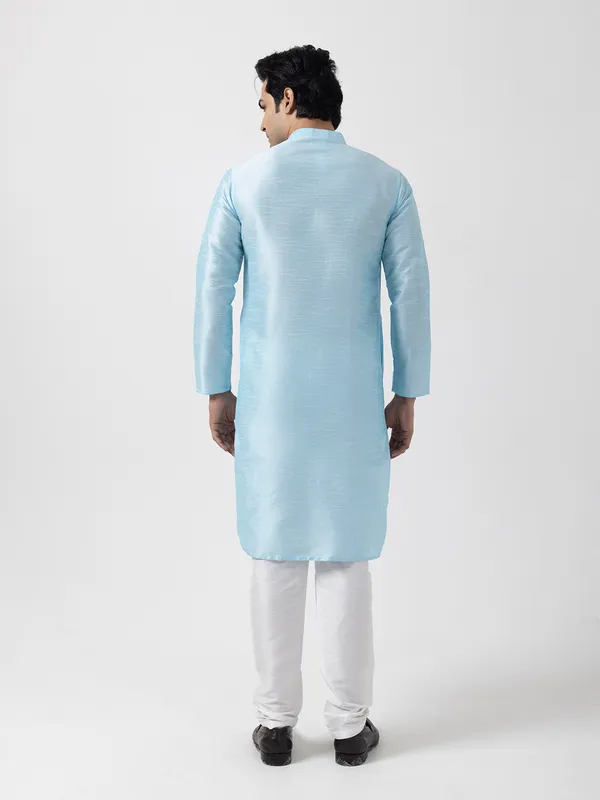 Men_Silk_Sea-Green_Kurta