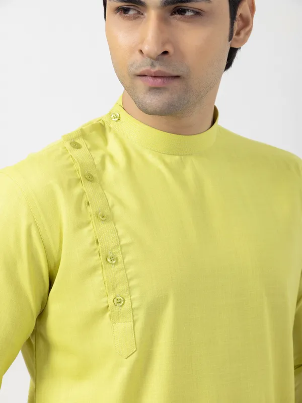 Men_Printed_Green_Kurta