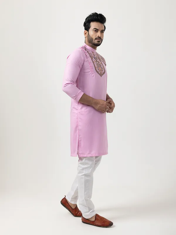 Men_Printed_Pink_Kurta