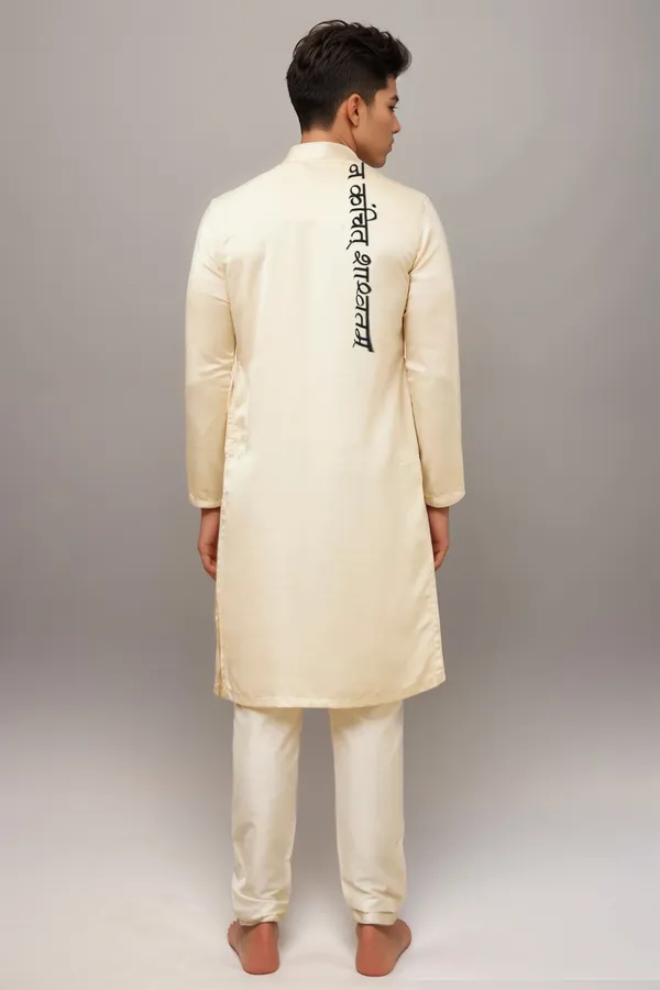 Men_Cotton_Beige_Kurta