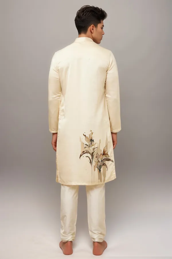 Men_Printed_Beige_Kurta