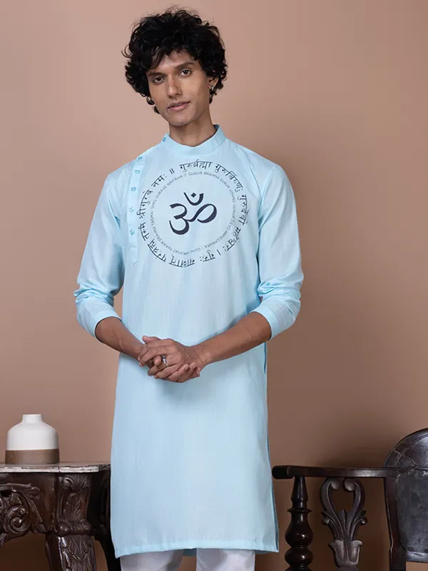 Men_Printed_Sky_Kurta
