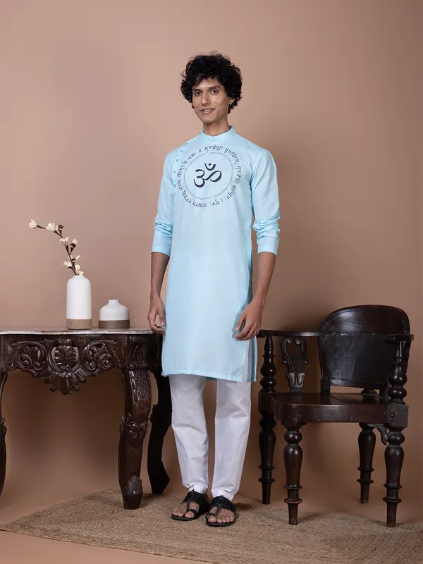 Men_Printed_Sky_Kurta