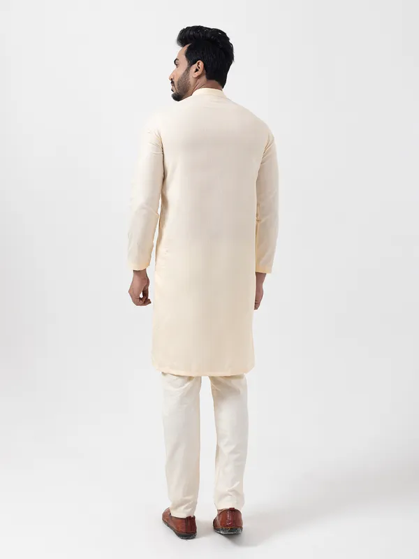 Men_Printed_Beige_Kurta