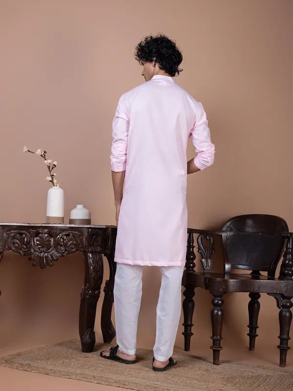 Men_Silk_Pink_Kurta