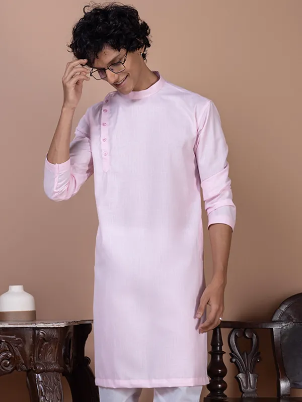 Men_Silk_Pink_Kurta
