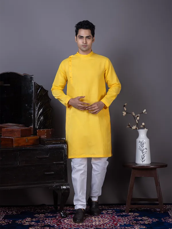 Men_Yellow_Kurta