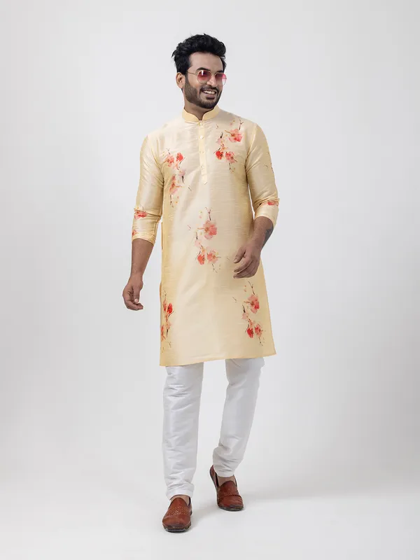 Men_Printed_Gold_Kurta