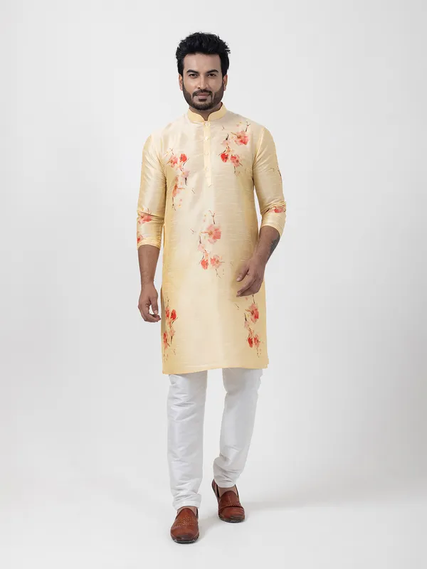 Men_Printed_Gold_Kurta