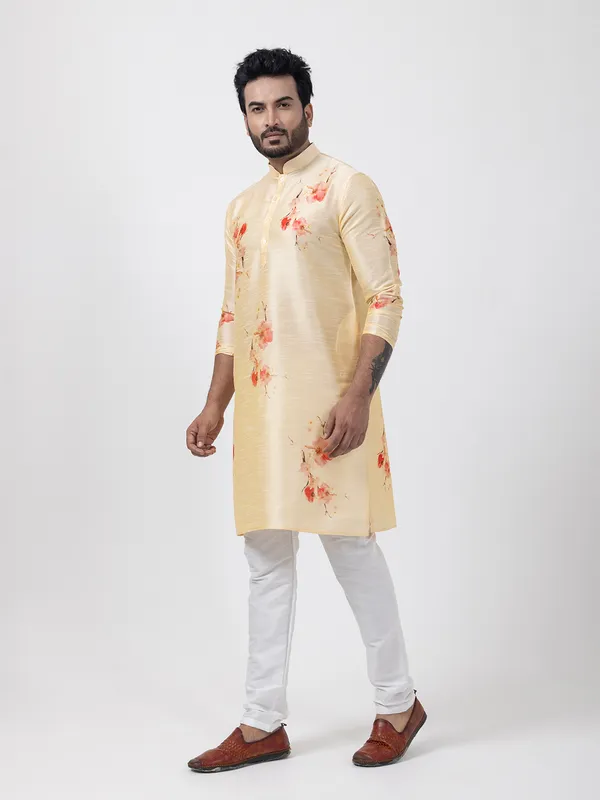 Men_Printed_Gold_Kurta