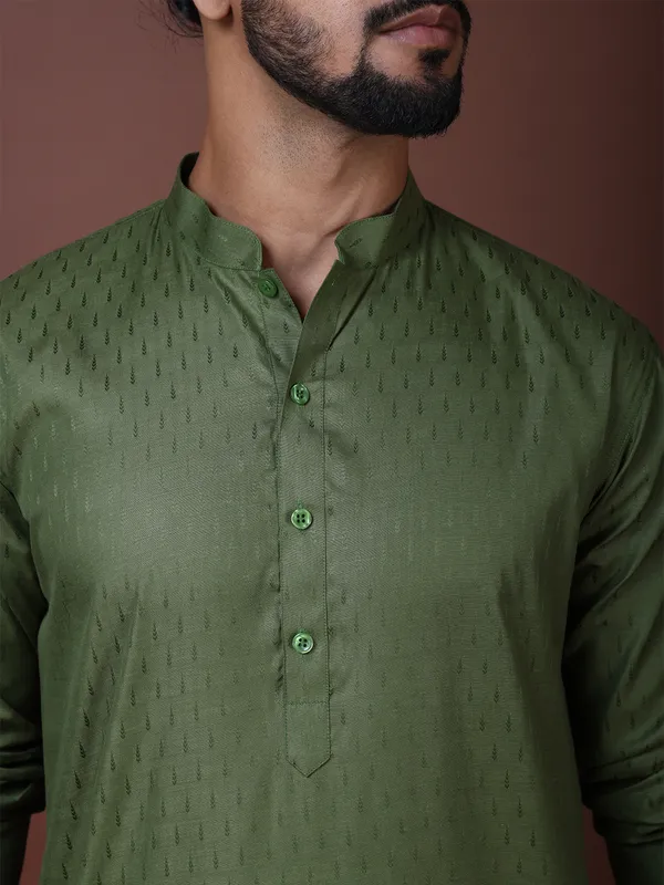 Mens_Cotton_Green_Kurta