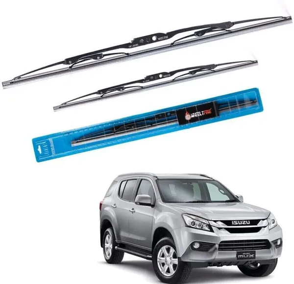 Wheelyfine_Metal_Wiper_Blade_Windshield_Wiper_(Passenger_And_Driver_Side_Wipers,_Pack_of:_2)_Isuzu_Mu-X_(2013_Onwards)_Dr_21"/Pa_19"
