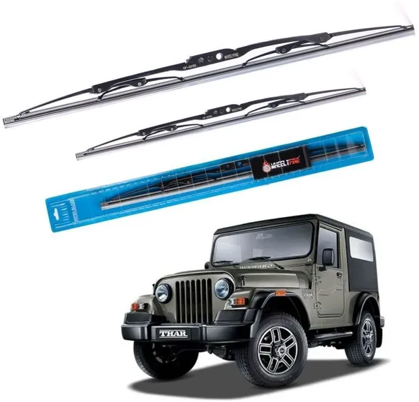 Wheelyfine_Metal_Wiper_Blade_Windshield_Wiper_(Driver_Side_or_Passenger_Side)_Mahindra_Thar_Hard_Top_(1996-1997)_Dr_12"/Pa_12"