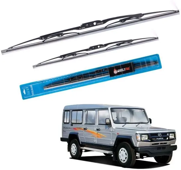 Wheelyfine_Metal_Wiper_Blade_Windshield_Wiper_(Passenger_And_Driver_Side_Wipers,_Pack_of:_2)_Force_Cruiser_Clasic_(2003_Onwards)_Dr_16"/Pa_16"