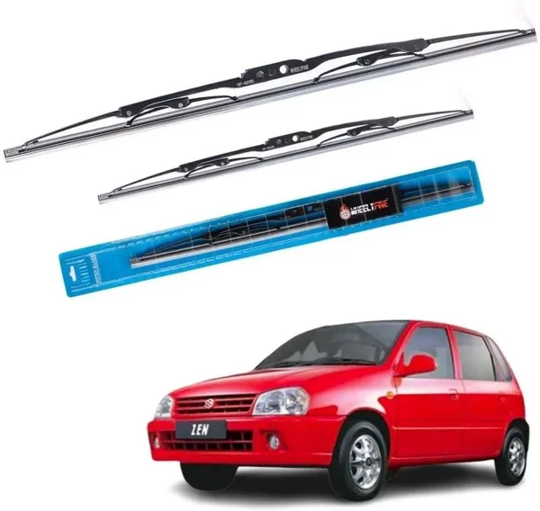 Wheelyfine_Metal_Wiper_Blade_Windshield_Wiper_(Driver_Side_or_Passenger_Side,_Pack_of:_2)_Maruti_Zen_(1993-2006)_Dr_19"/Pa_16"