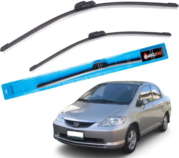 Wheelyfine_Frameless_Windshield_Wiper_(Passenger_And_Driver_Side_Wipers,_Pack_of:_2)_Honda_City_(2003_-_2006)_Dr_20"/Pa_18"