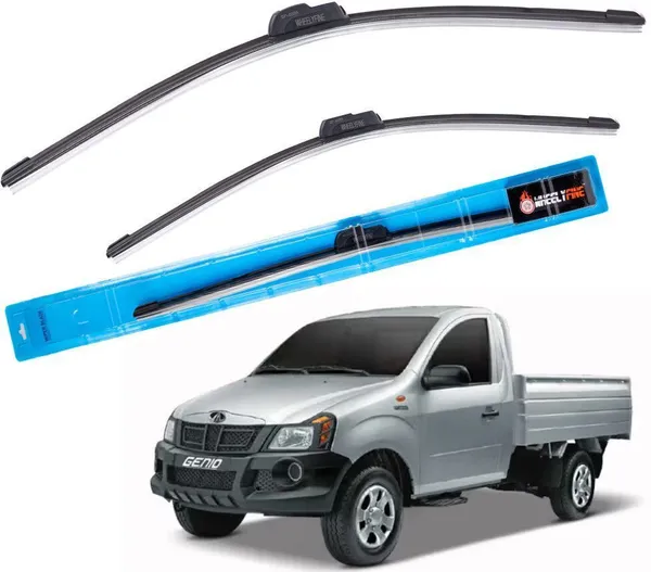 Wheelyfine_Frameless_Windshield_Wiper_(Passenger_And_Driver_Side_Wipers)_Pack_of_2_pcs_Mahindra_Genio_(2011_Onwards)_Dr_24"/Pa_19"