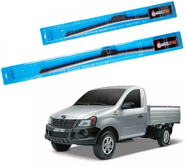 Wheelyfine_Frameless_Windshield_Wiper_(Passenger_And_Driver_Side_Wipers,_Pack_of:_2)_Mahindra_Genio_(2011_Onwards)_Dr_24"/Pa_19"