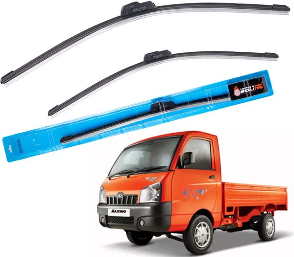 Wheelyfine_Frameless_Windshield_Wiper_(Passenger_And_Driver_Side_Wipers,_Pack_of:_2)_Mahindra_Maxximo_(2010_Onwards)_Dr_19"/Pa_19"