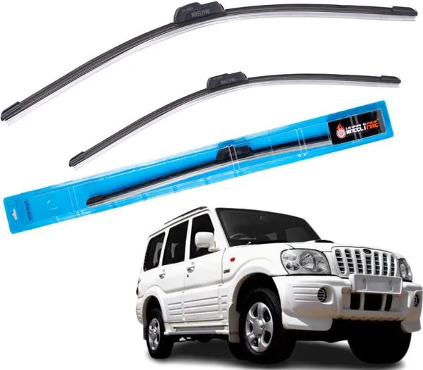 Wheelyfine_Frameless_Windshield_Wiper_(Passenger_And_Driver_Side_Wipers,_Pack_of:_2)_Mahindra_Scorpio_(2002_Onwards)_Dr_20"/Pa_20"