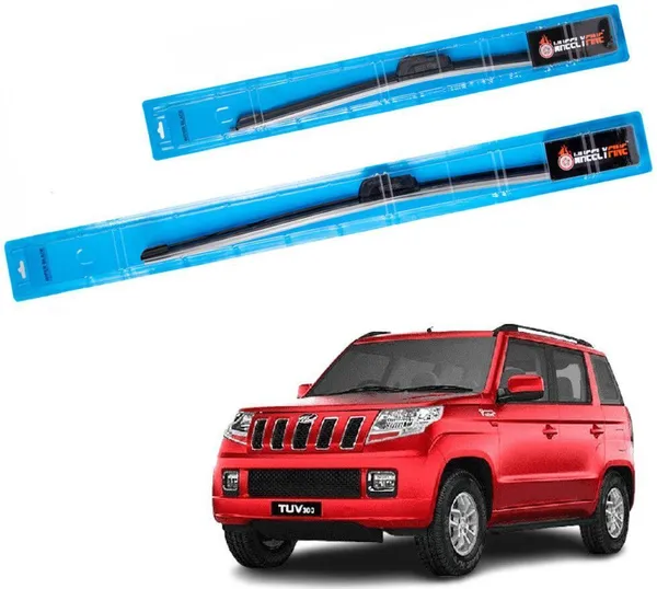 Wheelyfine_Frameless_Windshield_Wiper_(Passenger_And_Driver_Side_Wipers,_Pack_of:_2)_Mahindra_TUV_300_2015_Onwards_Dr_20"/Pa_19"