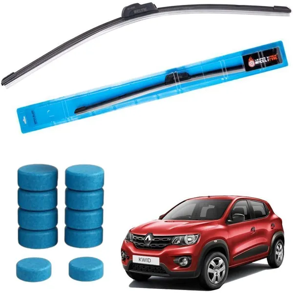 Wheelyfine_Frameless_Windshield_Wiper_(Driver_Side_or_Passenger_Side,_Pack_of:_1)_Renault_Kwid_2015-2019_Model_Dr_24"_|_10_pcs_Washer_Tablets
