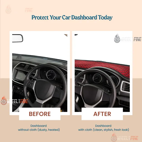 Wheelyfine_Maroon_Car_Universal_Fitment_Dashboard_Protection_Begu_Durry_Cloth_Cover_For_Car_&_Pickup_Trucks_|_Pack_of_1_pc