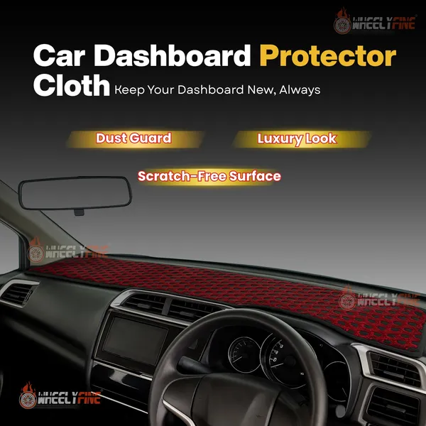 Wheelyfine_Maroon_Car_Universal_Fitment_Dashboard_Protection_Begu_Durry_Cloth_Cover_For_Car_&_Pickup_Trucks_|_Pack_of_1_pc
