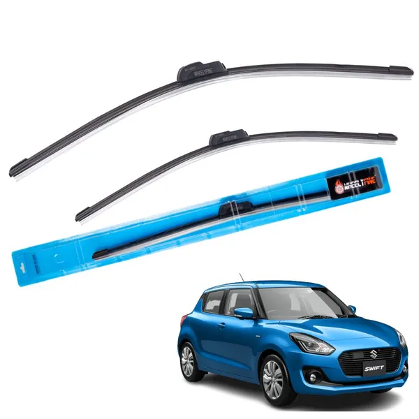 Wheelyfine_Frameless_Windshield_Wiper_(Passenger_And_Driver_Side_Wipers,_Pack_of:_2)_Maruti_Swift_2018_Onwards_Dr_21"/Pa_19"