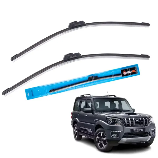 Wheelyfine_Frameless_Windshield_Wiper_(Passenger_And_Driver_Side_Wipers,_Pack_of:_2_pcs)_Mahindra_Scorpio__(2018_Onwards)_Dr_21"/Pa_19"