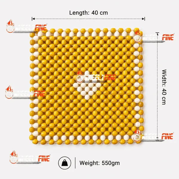Wheelyfine_Wooden_Seat_Bead_Square_Size_Universal_Fitment_For_All_Cars,_Pack_of_1_pc_(Colour:_Yellow_&_Beige)