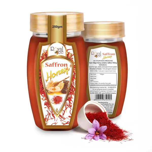 Saffron_Honey_An_Ayurvedic_Medicine_Help_In_Immune_System_&_Vitality_Booster_250Gm_Pet_Jar