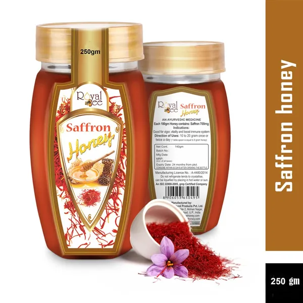 Saffron_Honey_An_Ayurvedic_Medicine_Help_In_Immune_System_&_Vitality_Booster_250Gm_Pet_Jar