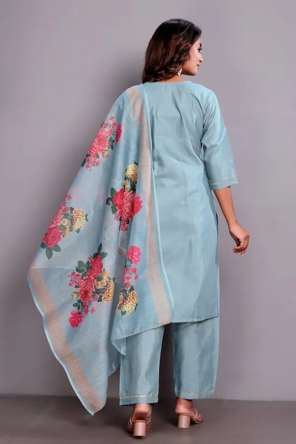 Sky_Embroidered_Traditional_Kurta_Set_with_Soft_Floral_Dupatta_for_Girls_and_Women