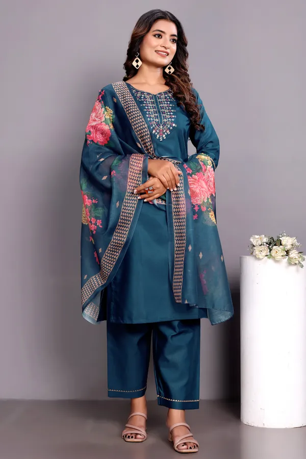 Rama_Embroidered_Traditional_Kurta_Set_with_Soft_Floral_Dupatta_for_Girls_and_Women