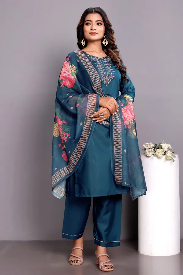 Rama_Embroidered_Traditional_Kurta_Set_with_Soft_Floral_Dupatta_for_Girls_and_Women