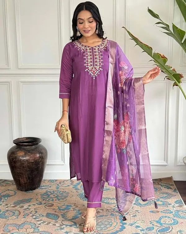 Purple_Embroidered_Traditional_Kurta_Set_with_Soft_Floral_Dupatta_for_Girls_and_Women