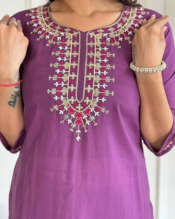 Purple_Embroidered_Traditional_Kurta_Set_with_Soft_Floral_Dupatta_for_Girls_and_Women