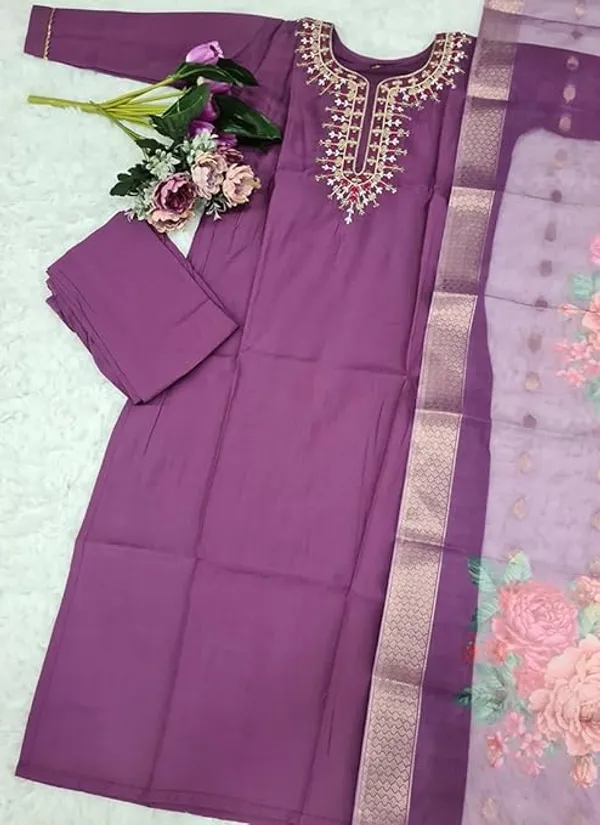 Purple_Embroidered_Traditional_Kurta_Set_with_Soft_Floral_Dupatta_for_Girls_and_Women
