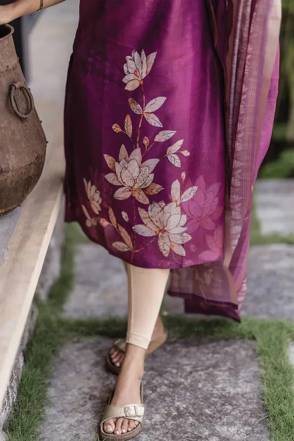 Purple_Premium_Zarna_Silk_2-Piece_Kurta_Set_With_Dupatta_Suitable_for_Girls_and_Women